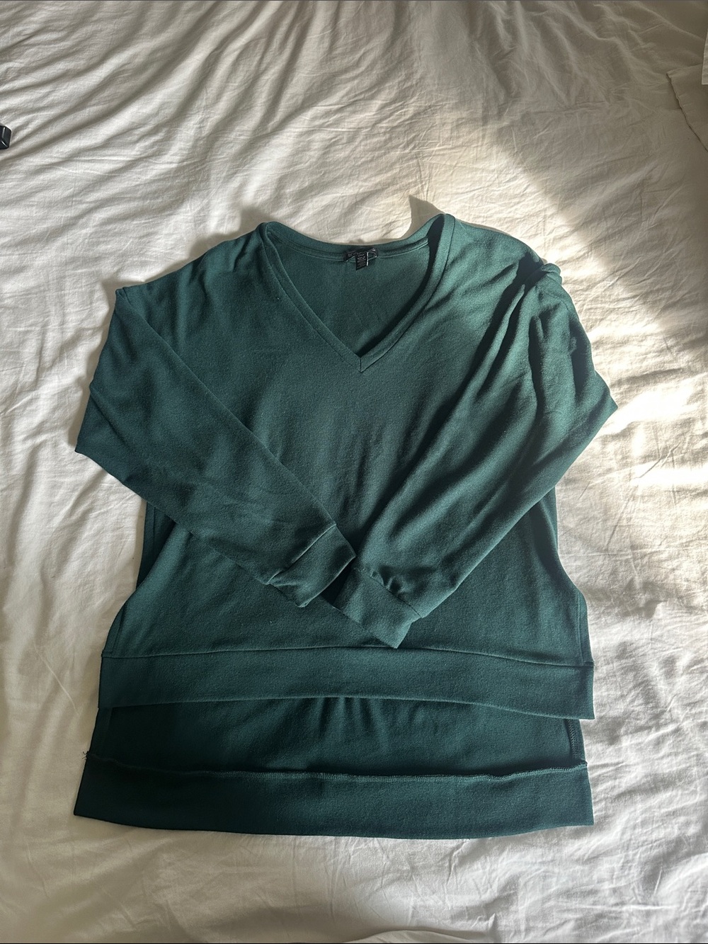 Beyond Yoga Deep Teal V-Neck Sweater